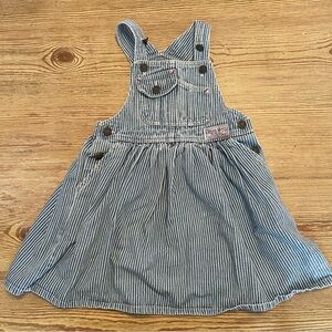 Vintage Mini Boden Work Wear 100% Cotton Striped Jumper Dress